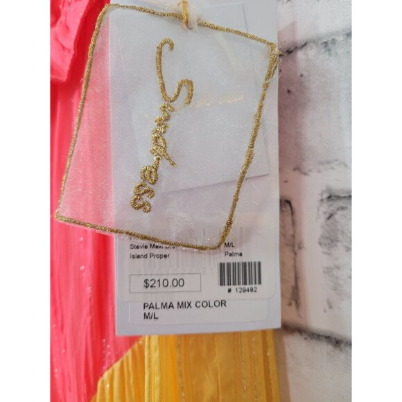 NWT Sundress Stevie Palma One Shoulder Color Block Maxi Size M/L Pink Purple - Picture 6 of 10